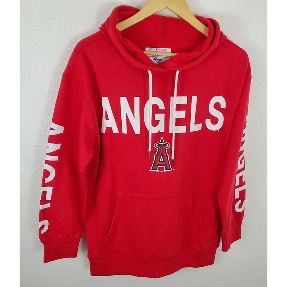 Los Angeles Angels Red Pullover Hoodie G-III 4Her by Carl Banks Womens Size L - Picture 2 of 7